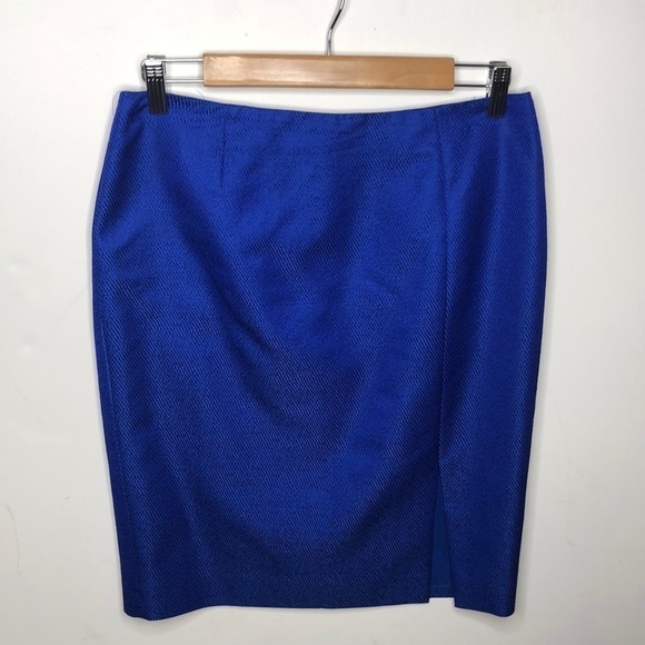 Escada Blue Metallic Skirt - Picture 2 of 11